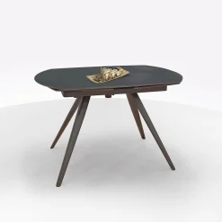 Bissolo Casa Tavoli Moderni<TAVOLO ALL. CHIC VORTEX CM 120X90 METALLO NERO E VETRO IN MARMO CERAMICA: vendita online TAVOLO ALL. CHIC VORTEX CM 120X90 METALLO NERO E VETRO IN MARMO CERAMICA in offerta