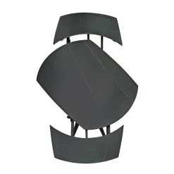 Bissolo Casa Tavoli Moderni<TAVOLO ALL. CHIC VORTEX CM 120X90 METALLO NERO E VETRO IN MARMO CERAMICA: vendita online TAVOLO ALL. CHIC VORTEX CM 120X90 METALLO NERO E VETRO IN MARMO CERAMICA in offerta