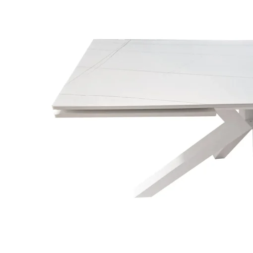 Bissolo Casa Tavoli Moderni<TAVOLO ALL. CM 160X90 METALLO BIANCO E VETRO EFFETTO MARMO: vendita online TAVOLO ALL. CM 160X90 METALLO BIANCO E VETRO EFFETTO MARMO in offerta