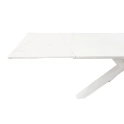 Bissolo Casa Tavoli Moderni<TAVOLO ALL. CM 160X90 METALLO BIANCO E VETRO EFFETTO MARMO: vendita online TAVOLO ALL. CM 160X90 METALLO BIANCO E VETRO EFFETTO MARMO in offerta