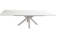 Bissolo Casa Tavoli Moderni<TAVOLO ALL. CM 160X90 METALLO BIANCO E VETRO EFFETTO MARMO: vendita online TAVOLO ALL. CM 160X90 METALLO BIANCO E VETRO EFFETTO MARMO in offerta