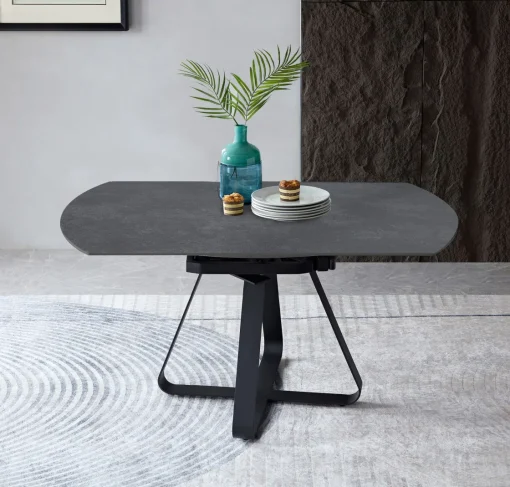 Bissolo Casa Tavoli Moderni<TAVOLO ALL. CM 135X85 METALLO CON PIANO EFFETTO MARMO STONE BLACK: vendita online TAVOLO ALL. CM 135X85 METALLO CON PIANO EFFETTO MARMO STONE BLACK in offerta