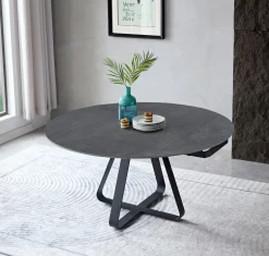 Bissolo Casa Tavoli Moderni<TAVOLO ALL. CM 135X85 METALLO CON PIANO EFFETTO MARMO STONE BLACK: vendita online TAVOLO ALL. CM 135X85 METALLO CON PIANO EFFETTO MARMO STONE BLACK in offerta