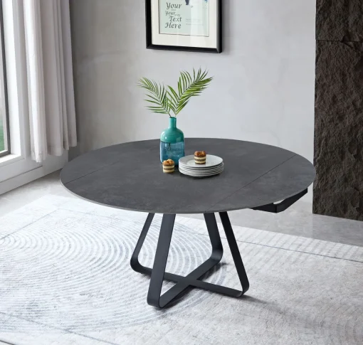 Bissolo Casa Tavoli Moderni<TAVOLO ALL. CM 135X85 METALLO CON PIANO EFFETTO MARMO STONE BLACK: vendita online TAVOLO ALL. CM 135X85 METALLO CON PIANO EFFETTO MARMO STONE BLACK in offerta