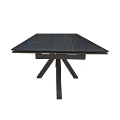 Bissolo Casa Tavoli Moderni<TAVOLO ALL. CM 160X90 METALLO NERO E VETRO EFFETTO MARMO : vendita online TAVOLO ALL. CM 160X90 METALLO NERO E VETRO EFFETTO MARMO in offerta