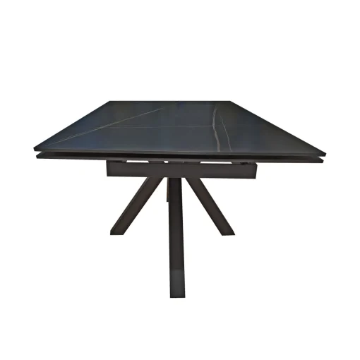 Bissolo Casa Tavoli Moderni<TAVOLO ALL. CM 160X90 METALLO NERO E VETRO EFFETTO MARMO : vendita online TAVOLO ALL. CM 160X90 METALLO NERO E VETRO EFFETTO MARMO in offerta