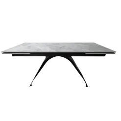 Bissolo Casa Tavoli Moderni<TAVOLO ALL. CM 160X90 METALLO NERO E PIANO EFFETTO MARMO GRIGIO : vendita online TAVOLO ALL. CM 160X90 METALLO NERO E PIANO EFFETTO MARMO GRIGIO in offerta