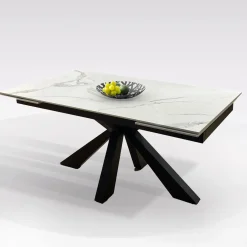 Bissolo Casa Tavoli Moderni<TAVOLO ALL. 160X90 ANTRACITE E FINITURA BIANCO STATUARIO: vendita online TAVOLO ALL. 160X90 ANTRACITE E FINITURA BIANCO STATUARIO in offerta