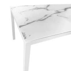 Bissolo Casa Tavoli Moderni<TAVOLO ALL. 160X90 BIANCO E VETRO EFFETTO PIETRA: vendita online TAVOLO ALL. 160X90 BIANCO E VETRO EFFETTO PIETRA in offerta
