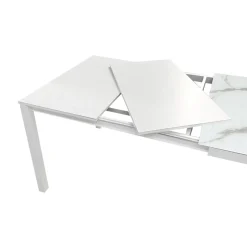 Bissolo Casa Tavoli Moderni<TAVOLO ALL. 160X90 BIANCO E VETRO EFFETTO PIETRA: vendita online TAVOLO ALL. 160X90 BIANCO E VETRO EFFETTO PIETRA in offerta