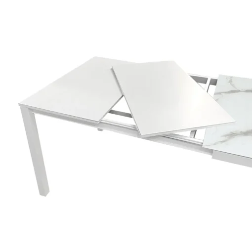 Bissolo Casa Tavoli Moderni<TAVOLO ALL. 160X90 BIANCO E VETRO EFFETTO PIETRA: vendita online TAVOLO ALL. 160X90 BIANCO E VETRO EFFETTO PIETRA in offerta