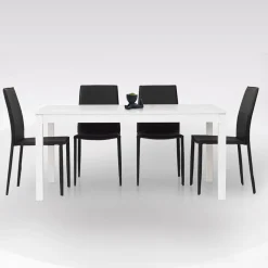 Bissolo Casa Tavoli Moderni<TAVOLO ALL. 130X80 BIANCO FRASSINATO : vendita online TAVOLO ALL. 130X80 BIANCO FRASSINATO in offerta