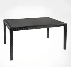 Bissolo Casa Tavoli In Plastica E Resina<Tavolo allungabile in rattan color antracite: modello Queen