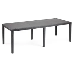 Bissolo Casa Tavoli In Plastica E Resina<Tavolo allungabile in rattan color antracite: modello Queen