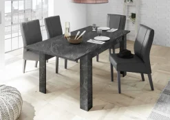 Bissolo Casa Tavoli Moderni<TAVOLO CARRARA ALL. 137X90 EFFETTO MARMO NERO : vendita online TAVOLO CARRARA ALL. 137X90 EFFETTO MARMO NERO in offerta