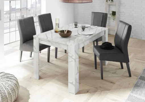 Bissolo Casa Tavoli Moderni<TAVOLO CARRARA ALL. 137X90 EFFETTO MARMO BIANCO: vendita online TAVOLO CARRARA ALL. 137X90 EFFETTO MARMO BIANCO in offerta