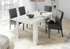 Bissolo Casa Tavoli Moderni<TAVOLO CARRARA ALL. 137X90 EFFETTO MARMO BIANCO: vendita online TAVOLO CARRARA ALL. 137X90 EFFETTO MARMO BIANCO in offerta