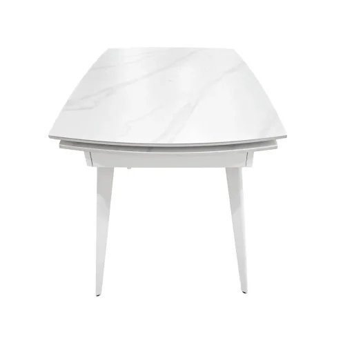 Bissolo Casa Tavoli Moderni<TAVOLO CM 140X80 ALL. METALLO BIANCO E VETRO EFFETTO MARMO: vendita online TAVOLO CM 140X80 ALL. METALLO BIANCO E VETRO EFFETTO MARMO in offerta