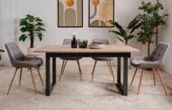 Bissolo Casa Tavoli Moderni<TAVOLO DENVER 50 ALL. 160X90 ANTRACITE E ROVERE ARTISAN: vendita online TAVOLO DENVER 50 ALL. 160X90 ANTRACITE E ROVERE ARTISAN in offerta