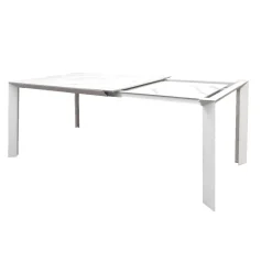 Bissolo Casa Tavoli Moderni<TAVOLO DIAMANTE ALL. 140X90 BIANCO OPACO E MARMO BIANCO : vendita online TAVOLO DIAMANTE ALL. 140X90 BIANCO OPACO E MARMO BIANCO in offerta