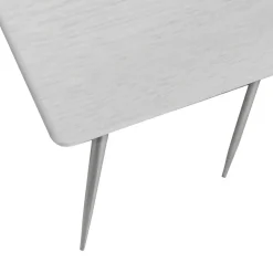 Bissolo Casa Tavoli Moderni<TAVOLO DUDU FISSO 120X70 ALLUMINIO E BIANCO FRASSINATO: vendita online TAVOLO DUDU FISSO 120X70 ALLUMINIO E BIANCO FRASSINATO in offerta