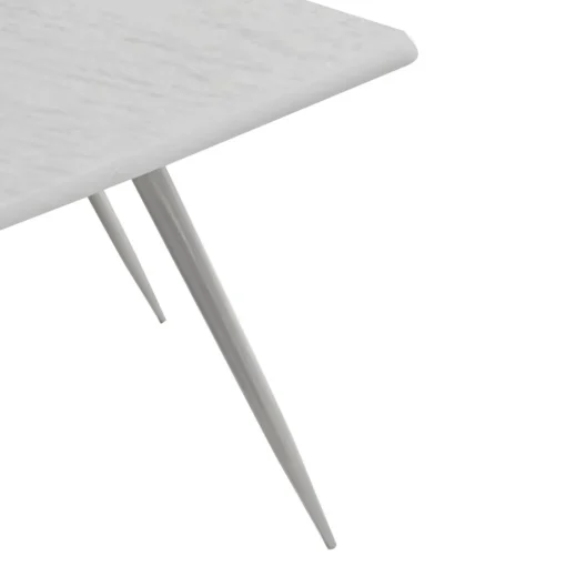 Bissolo Casa Tavoli Moderni<TAVOLO DUDU FISSO 120X70 ALLUMINIO E BIANCO FRASSINATO: vendita online TAVOLO DUDU FISSO 120X70 ALLUMINIO E BIANCO FRASSINATO in offerta