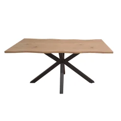 Bissolo Casa Tavoli Moderni<TAVOLO FISSO CM 160X90 METALLO NERO E LAMINATO ROVERE: vendita online TAVOLO FISSO CM 160X90 METALLO NERO E LAMINATO ROVERE in offerta