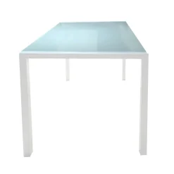 Bissolo Casa Tavoli Moderni<TAVOLO FISSO MOD. EMILY CM 110X70 BIANCO E VETRO TEMPERATO: vendita online TAVOLO FISSO MOD. EMILY CM 110X70 BIANCO E VETRO TEMPERATO in offerta
