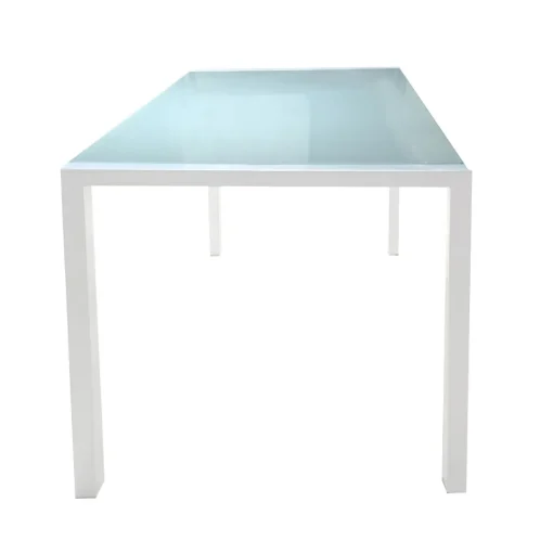 Bissolo Casa Tavoli Moderni<TAVOLO FISSO MOD. EMILY CM 110X70 BIANCO E VETRO TEMPERATO: vendita online TAVOLO FISSO MOD. EMILY CM 110X70 BIANCO E VETRO TEMPERATO in offerta