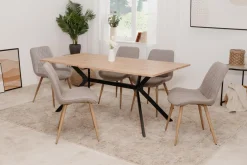 Bissolo Casa Tavoli Moderni<TAVOLO FISSO MOD. ONEX CM 180X90 ARTISAN OAK E NERO: vendita online TAVOLO FISSO MOD. ONEX CM 180X90 ARTISAN OAK E NERO in offerta
