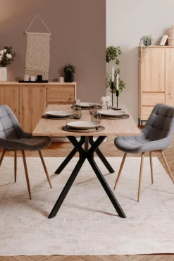 Bissolo Casa Tavoli Moderni<TAVOLO FISSO MOD. ONEX CM 180X90 ARTISAN OAK E NERO: vendita online TAVOLO FISSO MOD. ONEX CM 180X90 ARTISAN OAK E NERO in offerta