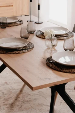 Bissolo Casa Tavoli Moderni<TAVOLO FISSO MOD. ONEX CM 180X90 ARTISAN OAK E NERO: vendita online TAVOLO FISSO MOD. ONEX CM 180X90 ARTISAN OAK E NERO in offerta