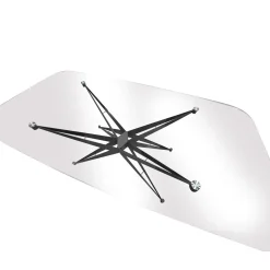 Bissolo Casa Tavoli Moderni<TAVOLO FISSO MOD. SIMONE CM 180X90 METALLO NERO E PIANO IN VETRO: vendita online TAVOLO FISSO MOD. SIMONE CM 180X90 METALLO NERO E PIANO IN VETRO in offerta