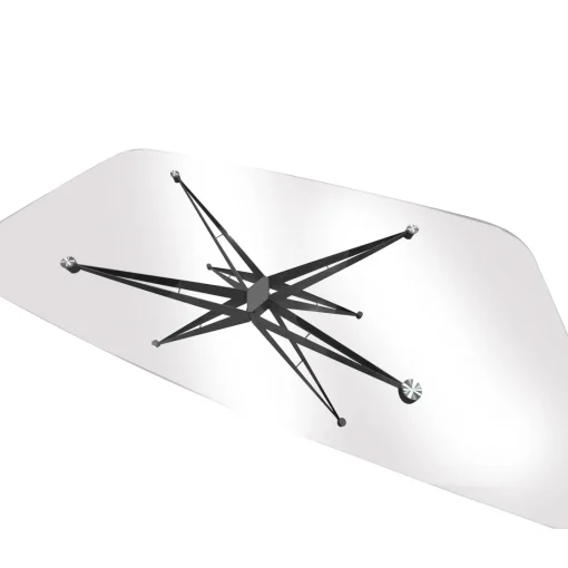 Bissolo Casa Tavoli Moderni<TAVOLO FISSO MOD. SIMONE CM 180X90 METALLO NERO E PIANO IN VETRO: vendita online TAVOLO FISSO MOD. SIMONE CM 180X90 METALLO NERO E PIANO IN VETRO in offerta