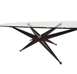 Bissolo Casa Tavoli Moderni<TAVOLO FISSO MOD. SIMONE CM 180X90 METALLO NERO E PIANO IN VETRO: vendita online TAVOLO FISSO MOD. SIMONE CM 180X90 METALLO NERO E PIANO IN VETRO in offerta