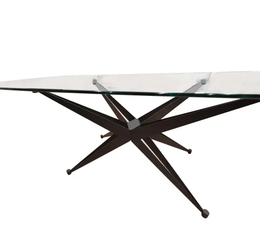 Bissolo Casa Tavoli Moderni<TAVOLO FISSO MOD. SIMONE CM 180X90 METALLO NERO E PIANO IN VETRO: vendita online TAVOLO FISSO MOD. SIMONE CM 180X90 METALLO NERO E PIANO IN VETRO in offerta