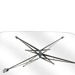 Bissolo Casa Tavoli Moderni<TAVOLO FISSO MOD. SIMONE CM 180X90 METALLO NERO E PIANO IN VETRO: vendita online TAVOLO FISSO MOD. SIMONE CM 180X90 METALLO NERO E PIANO IN VETRO in offerta