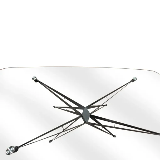 Bissolo Casa Tavoli Moderni<TAVOLO FISSO MOD. SIMONE CM 180X90 METALLO NERO E PIANO IN VETRO: vendita online TAVOLO FISSO MOD. SIMONE CM 180X90 METALLO NERO E PIANO IN VETRO in offerta