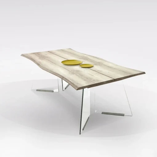 Bissolo Casa Tavoli Moderni<TAVOLO FISSO 180X90 ROVERE E VETRO TEMPERATO: vendita online TAVOLO FISSO 180X90 ROVERE E VETRO TEMPERATO in offerta