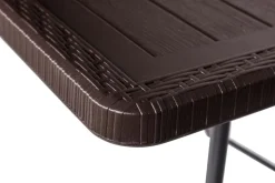Bissolo Casa Tavoli In Ferro E Metallo<Tavolo in plastica marrone effetto rattan: arredo giardino