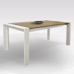 Bissolo Casa Tavoli Moderni<TAVOLO MILANO ALL. 140X90 BIANCO OPACO E CLEAF LECCIO: vendita online TAVOLO MILANO ALL. 140X90 BIANCO OPACO E CLEAF LECCIO in offerta