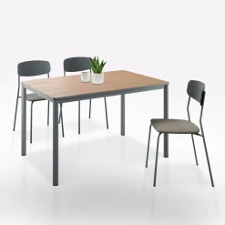 Bissolo Casa Tavoli Moderni<TAVOLO MOD. LUX ALL. CM 130X85 PIOMBO E NOCE STELVIO: vendita online TAVOLO MOD. LUX ALL. CM 130X85 PIOMBO E NOCE STELVIO in offerta