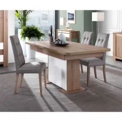 Bissolo Casa Tavoli Moderni<TAVOLO PALAZZO ALL. 180X90 ROVERE WELLINGTON E BIANCO: vendita online TAVOLO PALAZZO ALL. 180X90 ROVERE WELLINGTON E BIANCO in offerta