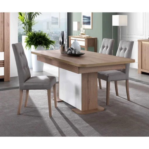 Bissolo Casa Tavoli Moderni<TAVOLO PALAZZO ALL. 180X90 ROVERE WELLINGTON E BIANCO: vendita online TAVOLO PALAZZO ALL. 180X90 ROVERE WELLINGTON E BIANCO in offerta