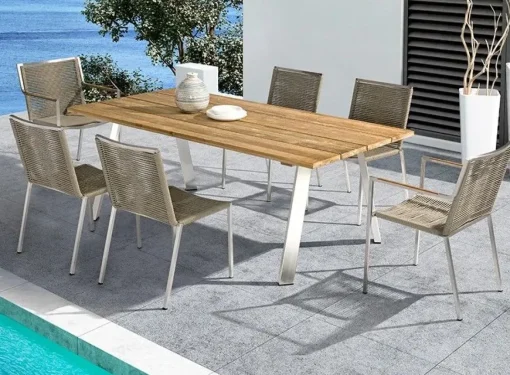 Bissolo Casa Tavoli In Legno<Tavolo teak 200x100 rettangolare