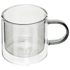 Bissolo Casa Tazze, Tazzine, Coppette Tazze<TAZZA MUG LEXY 250ML IN VETRO BOROSILICATO GRIGIO TRASPARENTE 12X8CM H 8,5CM