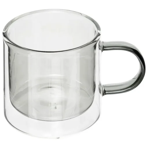 Bissolo Casa Tazze, Tazzine, Coppette Tazze<TAZZA MUG LEXY 250ML IN VETRO BOROSILICATO GRIGIO TRASPARENTE 12X8CM H 8,5CM