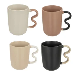Bissolo Casa Tazze, Tazzine, Coppette Tazze<TAZZA MUG WAVY BLISS 350ML IN CERAMICA 11,5X8CM H 10,5CM BICOLORE ASS.