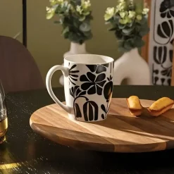 Bissolo Casa Tazze, Tazzine, Coppette Tazze<TAZZA TWISTED LIME IN PORCELLANA CON MANICO 37CL BIANCA E NERA