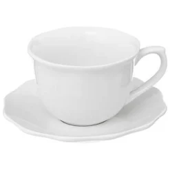 Bissolo Casa Tazze, Tazzine, Coppette Tazzine<TAZZINA CON PIATTINO IN PORCELLANA LINEA ALMA 23CL BIANCO